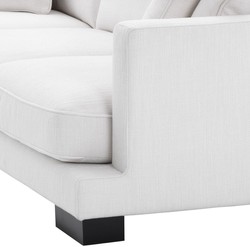 Casa Padrino sofá de sala de estar de lujo con cojines blanco / negro 284 x 110 x H. 85 cm - Muebles de Sala de Estar - Colección de Lujo