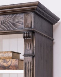 Casa Padrino Landhausstil Bücherschrank Wohnzimmerschrank Braun / Weiß