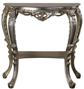 Casa Padrino Luxus Barock Konsole Silber Antik Stil Konsolentisch