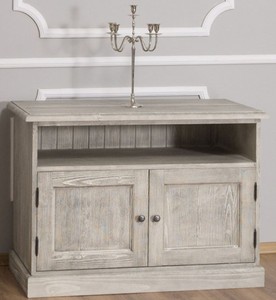 Casa Padrino Landhausstil Sideboard Fernsehschrank TV Schrank Grau