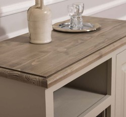 Casa Padrino country style wine cabinet with door beige / natural 90 x 41 x H. 90 cm - Country Style Furniture