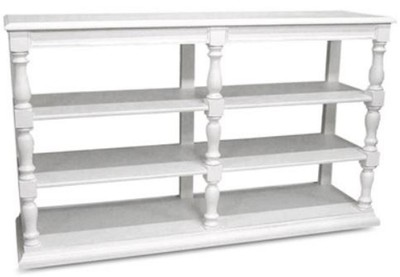 Casa Padrino console de style campagnard blanc 160 x 45 x H. 95 cm - Meuble étagère en bois massif - Mobilier de Style Campagnard 
