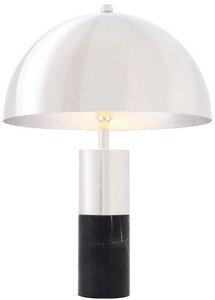 Casa Padrino Luxus Tischleuchte Flair Silber / Schwarz