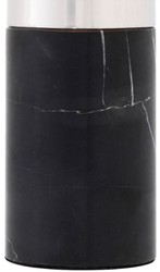 Casa Padrino lampe de table de luxe argent / noir Ø 50 x H. 70 cm - Lampe de Table avec Abat-Jour en Métal Rond