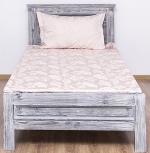 Casa Padrino Landhausstil Massivholz Bett Antik Grau 90 x 200 x H. 93 cm - Massivholz Einzelbett - Landhausstil Schlafzimmer Möbel