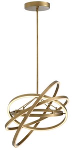 Casa Padrino Luxus LED Kronleuchter Antik Messingfarben Ø 90 x H. 102 cm - Moderner verstellbarer Wohnzimmer Kronleuchter - Luxus Qualität