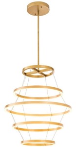 Casa Padrino luxury LED chandelier antique brass Ø 80 x H. 80 cm - Modern Round Chandelier - Luxury Collection