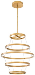 Casa Padrino Luxus LED Kronleuchter Antik Messingfarben Ø 80 x H. 80 cm - Moderner runder Kronleuchter - Luxus Kollektion