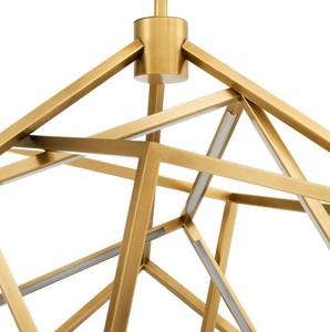 Casa Padrino Designer LED Kronleuchter Antik Messingfarben 82 x 78 x H. 82 cm - Moderner Luxus Kronleuchter - Luxus Möbel
