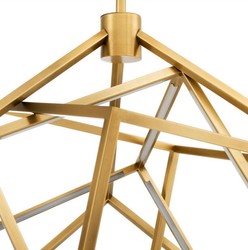 Casa Padrino lampadario a LED di design ottone antico 82 x 78 x A. 82 cm - Lampadario Moderno di Lusso - Mobili di Lusso