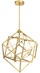 Casa Padrino lampadario a LED di design ottone antico 82 x 78 x A. 82 cm - Lampadario Moderno di Lusso - Mobili di Lusso