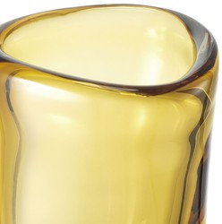 Casa Padrino Luxus Glas Vase Blumenvase Corum S Gelb