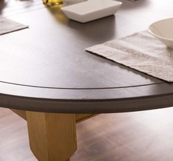 Casa Padrino Country Style Dining Table Gray / Light Brown 180 x 120 x H. 78 cm - Oval Solid Wood Kitchen Table with Oak Wood Top