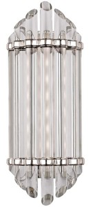 Casa Padrino Lámpara de Pared LED Art Deco de Lujo Plata 16,5 x 10,8 x A. 41,9 cm - Calidad de Lujo