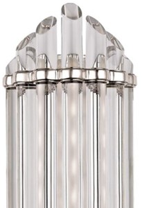 Casa Padrino Luxus Art Deco LED Wandleuchte Silber 16,5 x 10,8 x H. 41,9 cm - Luxus Qualität