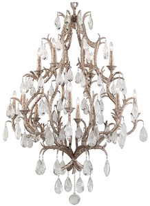 Casa Padrino lustre baroque de luxe bronze Ø 118 x H.171,5 cm - Lustre fait main en fer forgé avec des tentures en verre cristal vénitien noble en forme de larme
