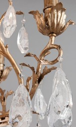 Casa Padrino lampadario barocco di lusso bronzo Ø 93 x A. 136 cm - Lampadario fatto a mano in ferro battuto con nobili tendaggi in vetro veneziano in cristallo a forma di goccia