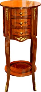 Casa Padrino Barock Kommode mit Schubladen Braun  80 x 40 cm - Antik Stil Beistell Tisch - Telefontisch - Möbel