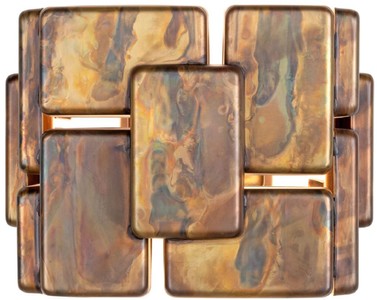 Casa Padrino lampada da parete di design ottone ossidato 25 x 21 x A. 18 cm - Collezione di Lusso