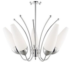 Casa Padrino Luxus Designer Kronleuchter Amee Silber / Weiß