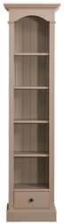 Casa Padrino armadio ripiano stile country beige 50 x 33 x H. 190 cm - Armadio in Legno Massello con 4 Ripiani e Cassetto - Mobili in Stile Country