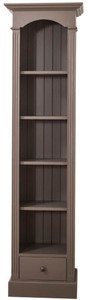 Casa Padrino country style shelf cabinet dark gray 50 x 33 x H. 190 cm - Solid Wood Cabinet with 4 Shelves and Drawer - Country Style Furniture