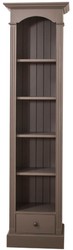 Casa Padrino country style shelf cabinet dark gray 50 x 33 x H. 190 cm - Solid Wood Cabinet with 4 Shelves and Drawer - Country Style Furniture