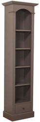 Casa Padrino country style shelf cabinet dark gray 50 x 33 x H. 190 cm - Solid Wood Cabinet with 4 Shelves and Drawer - Country Style Furniture