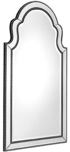 Casa Padrino Luxus Mahagoni Wandspiegel Schwarz / Silber 80 x H. 150 cm - Wohnzimmer Spiegel - Garderoben Spiegel - Luxus Kollektion