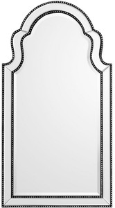 Casa Padrino espejo de pared de caoba de lujo negro / plata 80 x A. 150 cm - Espejo de Salón - Espejo Guardarropía - Colección de Lujo
