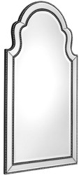 Casa Padrino espejo de pared de caoba de lujo negro / plata 80 x A. 150 cm - Espejo de Salón - Espejo Guardarropía - Colección de Lujo
