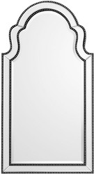 Casa Padrino espejo de pared de caoba de lujo negro / plata 80 x A. 150 cm - Espejo de Salón - Espejo Guardarropía - Colección de Lujo
