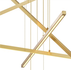 Casa Padrino Luxus LED Kronleuchter Antik Messingfarben 120 x 120 x H. 260 cm - Moderner dimmbarer und höhenverstellbarer Kronleuchter