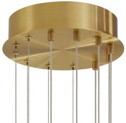Casa Padrino luxury LED chandelier antique brass 120 x 120 x H. 260 cm - Modern Dimmable and Height Adjustable Chandelier