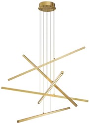 Casa Padrino luxury LED chandelier antique brass 120 x 120 x H. 260 cm - Modern Dimmable and Height Adjustable Chandelier