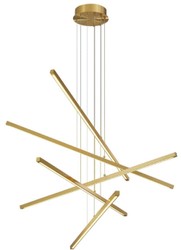 Casa Padrino luxury LED chandelier antique brass 120 x 120 x H. 260 cm - Modern Dimmable and Height Adjustable Chandelier