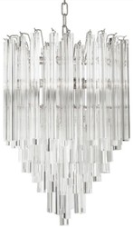 Casa Padrino Lampadario Art Déco di Lusso Argento Ø 42 x A. 61,5 cm - Lampadario per Hotel e Ristorante