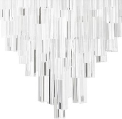 Casa Padrino Lampadario Art Déco di Lusso Argento Ø 42 x A. 61,5 cm - Lampadario per Hotel e Ristorante