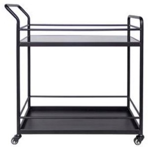 Casa Padrino chariot de service de luxe noir 71 x 40 x H. 85 cm - Chariot en Métal - Accessoires pour Hôtel et Restaurant
