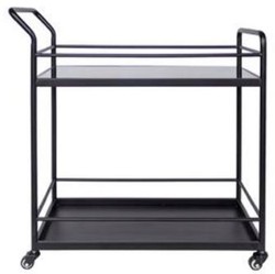 Casa Padrino carrello da portata di lusso nero 71 x 40 x A. 85 cm - Carrello in Metallo - Accessori per Hotel e Ristorante