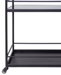 Casa Padrino carrello da portata di lusso nero 71 x 40 x A. 85 cm - Carrello in Metallo - Accessori per Hotel e Ristorante