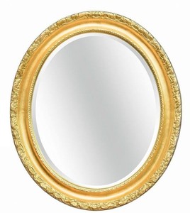 Casa Padrino luxury baroque mirror gold 54 x 6 x H. 64 cm - Oval wall mirror in baroque style - Baroque Furniture