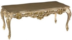 Casa Padrino table basse baroque de luxe bronze-or 109 x 57 x H. 44 cm - Magnifique table de salon - Mobilier de salon de style baroque - Qualité de Luxe - Fabriquée en Italie
