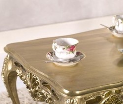 Casa Padrino table basse baroque de luxe bronze-or 109 x 57 x H. 44 cm - Magnifique table de salon - Mobilier de salon de style baroque - Qualité de Luxe - Fabriquée en Italie