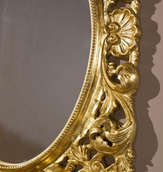 Casa Padrino luxury baroque wall mirror gold 73 x 6 x H. 95 cm - Living room mirror - Wardrobe mirror - Baroque Mirror
