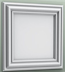 Casa Padrino panneau de mural / panneau de plafond blanc 50 x 3,2 x H. 50 cm - Accessoires de Décoration Baroque & Art Nouveau