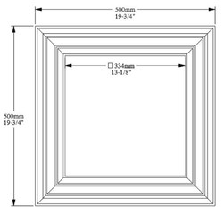 Casa Padrino panneau de mural / panneau de plafond blanc 50 x 3,2 x H. 50 cm - Accessoires de Décoration Baroque & Art Nouveau