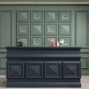 Casa Padrino 3D Paneel Weiß 33,3 x 2,6 x H. 33,3 cm - Wandpaneel - Deckenpaneel - Wanddeko im Barockstil