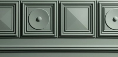 Casa Padrino 3D Paneel Weiß 33,3 x 2,6 x H. 33,3 cm - Wandpaneel - Deckenpaneel - Wanddeko im Barockstil