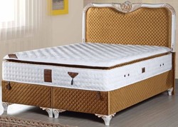 Casa Padrino Barock Doppelbett Gold / Weiß